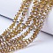 Electroplate Glass Beads Strands, Pearl Luster Plated, Faceted, Rondelle, Dark Goldenrod, 2.3~2.7x2mm, Hole: 0.4mm, about 135~140pcs/strand, 26~27cm
