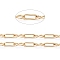 3.28 Feet Ion Plating(IP) 304 Stainless Steel Link Chains, Paperclip Chains, Soldered, Golden, Square Link: 1.8x5x0.5mm, 8 Sharped Link: 2.1x4.6x0.5mm