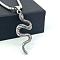 Vintage Snake Pendant Stainless Steel Necklaces for Women Men, Stainless Steel Color