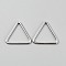 Triangle Iron Linking Rings, Platinum, 41.5x45x4mm, Inner Diameter: 34x37.5mm