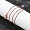 201 Stainless Steel Twisted Chain Necklaces, Ion Plating(IP), Rose Gold, 16.46 inch(41.8cm)
