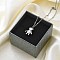304 Stainless Steel Pendant Necklace, Bear, Stainless Steel Color, 15.55 inch(39.5cm)