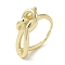 Brass Open Cuff Rings, Knot Ring for Women, Cadmium Free & Lead Free, Real 18K Gold Plated, 2~10mm, Inner Diameter: 18mm