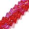 Transparent Glass Beads Strands, Butterfy, FireBrick, 12.5x15.5x5mm, Hole: 1mm, about 25pcs/strand, 9.84 inch(25cm)