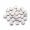 Non-Tarnish 304 Stainless Steel Charms, Stamping Blank Tag, Flat Round, Stainless Steel Color, 10x1mm, Hole: 1.4mm