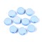 Acrylic Beads, Flat Round, Light Sky Blue, 7x4mm, Hole: 1.8mm, about 3500pcs/500g