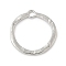 Alloy Pendants, Round Ring Charms, Rack Plating, Lead Free & Cadmium Free, Platinum, 34x33x2.5mm, Hole: 3.6mm