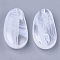 Acrylic Beads, Imitation Gemstone, Oval, Clear & White, 44.5x23x11mm, Hole: 2mm, about 60pcs/500g
