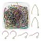 60Pcs 3 Style Ion Plating(IP) 304 Stainless Steel Earring Hooks, Ear Wire, with Horizontal Loop, Rainbow Color, 18.5~26x13~15.5mm, Hole: 2.5mm, 21 Gauge, Pin: 0.7mm, 20pcs/style