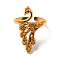 Alloy Peacock Cuff Ring Settings for Rhinestone, Knitting Loop Crochet Loop, Yarn Guide Finger Holder, Golden, US Size 6 1/2(16.9mm), Fit for 1mm Rhinestone