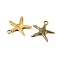 Tibetan Style Alloy Pendants, Cadmium Free & Lead Free, Starfish/Sea Stars, Antique Golden, 19.5x19x2mm, hole: 2mm.