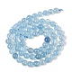 Природные Аквамарин бисер нитей G-P342-10-6mm-A-4