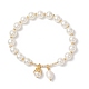 Круглые браслеты с подвесками из акриловых бусин с имитацией жемчуга для женщин BJEW-JB11955-2