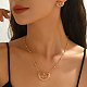 Комплекты из серег-гвоздиков и ожерелий с подвесками в богемном стиле из латуни и прозрачных кубических цирконий для женщин ZA3398-3
