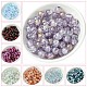 100 шт. прозрачные стеклянные бусины с эффектом кракле&nbsp;GLAA-YW0004-46A-2