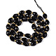 Натуральный черный обсидиан бисер пряди&nbsp;G-N342-35-8x6-01-3