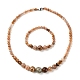 Наборы браслетов и ожерелий с круглыми бусинами из натурального агата SJEW-L132-22-1
