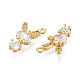 Латунные микро проложить кубического циркония подвески KK-N231-244-3