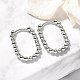 Серьги-кольца из нержавеющей стали 304 для женщин EJEW-M068-08B-P-1