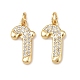 Латунные микро проложить кубического циркония подвески KK-L255-18G-01-1