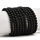 Природные обсидиана круглых бусин пряди&nbsp;G-E329-4mm-37-2