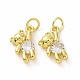 Латунные микропаве прозрачные кубические циркониевые подвески ZIRC-F135-25G-03-2