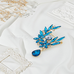 1 шт. броши из сплава со стразами&nbsp;JEWB-LP0002-08G