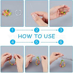 Матовые прозрачные стеклянные бусины&nbsp;FGLA-NB0001-02