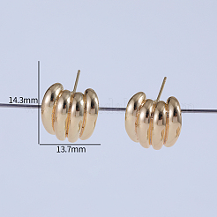 Серьги-гвоздики из латуни в форме банана&nbsp;GV0616
