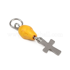 Подвески в виде черепа из синтетической бирюзы&nbsp;PALLOY-JF04215