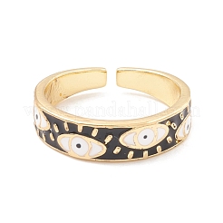 Кольцо-манжета с эмалью от сглаза RJEW-C021-01G