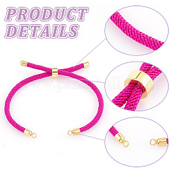 12шт 12 цвета витой нейлоновый шнур слайдер для изготовления браслета&nbsp;MAK-UN0001-55