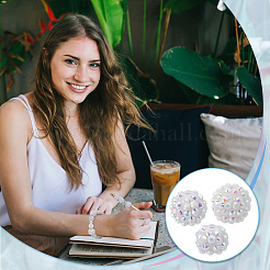 30 шт. 3 стиля акрил и смола с круглыми бусинами из стразов OACR-PH0004-27