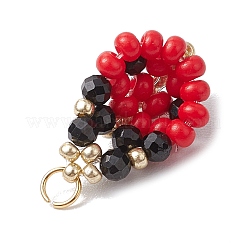 Стеклянные бусины подвески божьи коровки&nbsp;PALLOY-MZ00453