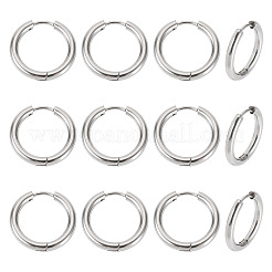 6 пара серег-колец Huggie Hoops из нержавеющей стали 202&nbsp;EJEW-TA0001-57C