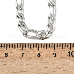 6 мм цепочка Фигаро из нержавеющей стали 304 для женщин NJEW-G177-02P
