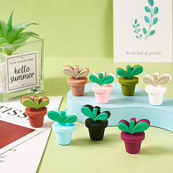 8 шт. 8-цветные листовые горшочки из пищевого экологически чистого силикона&nbsp;SIL-TA0002-14