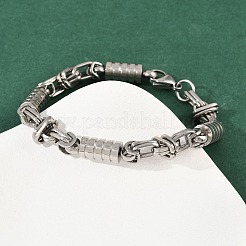 Браслеты-цепочки из нержавеющей стали 201 звено для мужчин и женщин BJEW-B143-08