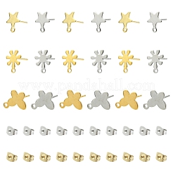 Фурнитура для сережек-гвоздиков из нержавеющей стали 304 и 201&nbsp;STAS-YW0011-14