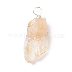 Грубые необработанные подвески из натурального цитрина&nbsp;PALLOY-JF01785-03