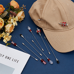 8 шт. броши 4 стилей из стекла&nbsp;AJEW-DR00049