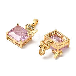 Латунные микро проложить кубического циркония подвески&nbsp;KK-G533-13G-02