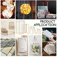 4шт. Рамка из сосны 4 стилей AJEW-BC0008-99