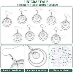 Наборы для изготовления подвесных сережек-куполов из нержавеющей стали 304 своими руками EJEW-AB00052