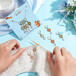 Подвесные маркеры петель с замком из сплава эмали HJEW-AB00143