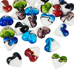 24шт 6 цвета бусины лэмпворк ручной работы&nbsp;LAMP-CW0001-09