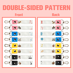 Брелок для ключей из искусственной кожи и хлопка с именным маркером AJEW-WH0514-038