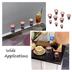 36 шт. 9 стиля миниатюрной кофейной чашки из смолы в виде кукольного домика&nbsp;DIY-TA0011-73