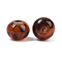 Бусины ручной работы из эмали с золотым песком&nbsp;LAMP-B036-01