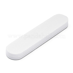 Прямоугольник пластиковых серебро полировки палки&nbsp;X-AJEW-N022-02
